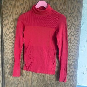 Athleta Red Ribbed Turtleneck‎